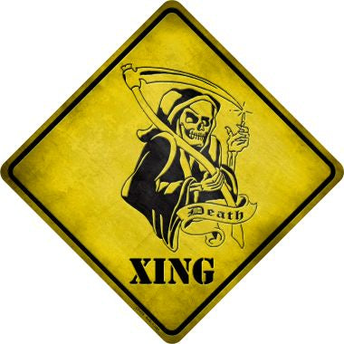 Grim Reaper Xing Novelty Metal Crossing Sign CX-079