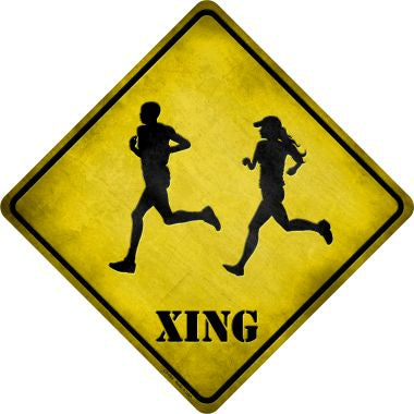 Runners Xing Novelty Metal Crossing Sign CX-083
