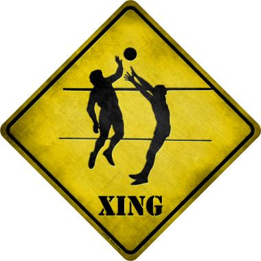 Volleyball Xing Novelty Metal Crossing Sign CX-089