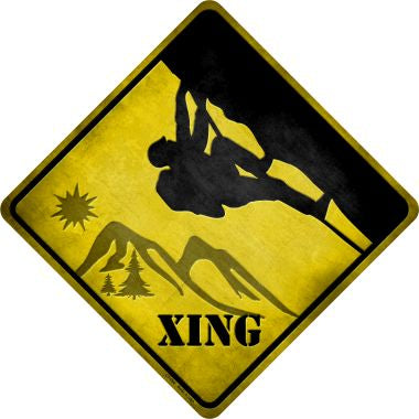 Climbing Xing Novelty Metal Crossing Sign