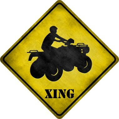 4 Wheeler Xing Novelty Metal Crossing Sign