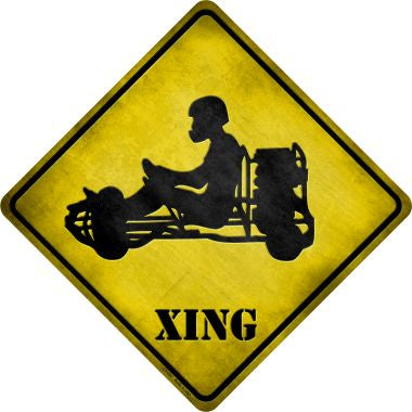 Go Karts Xing Novelty Metal Crossing Sign CX-097
