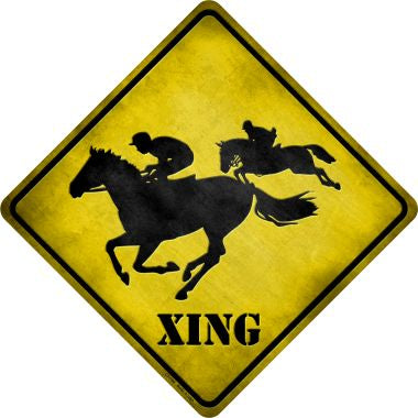Horse Racing Xing Novelty Metal Crossing Sign CX-100