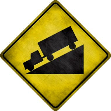 Down Grade Novelty Metal Crossing Sign CX-115