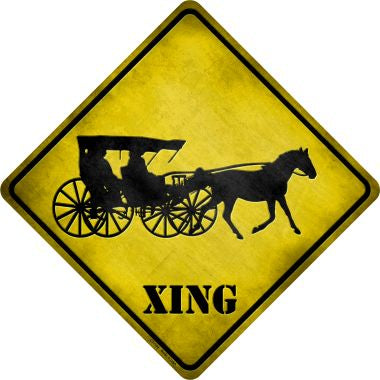 Carriage Xing Novelty Metal Crossing Sign