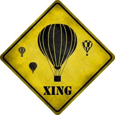 Air Balloon Xing Novelty Metal Crossing Sign