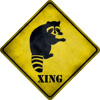 Raccoon Xing Novelty Metal Crossing Sign CX-133