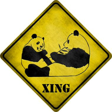 Pandas Xing Novelty Metal Crossing Sign CX-134
