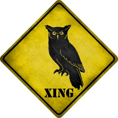 Owl Xing Novelty Metal Crossing Sign CX-137