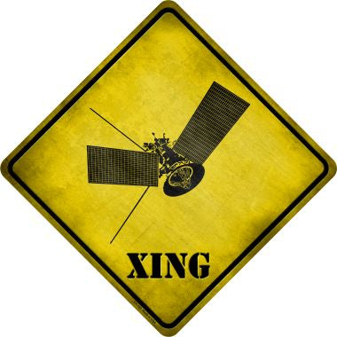 Satellite Xing Novelty Metal Crossing Sign CX-150