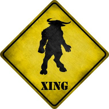 Minotaur Xing Novelty Metal Crossing Sign