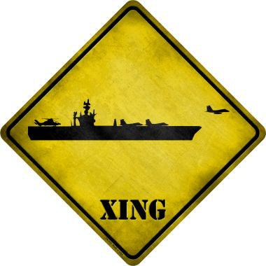 Aircraft Carrier Xing Novelty Metal Crossing Sign CX-175