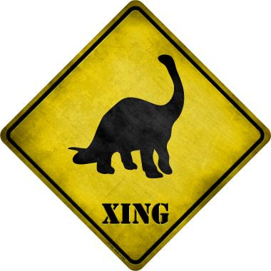 Brontosaurus Xing Novelty Metal Crossing Sign