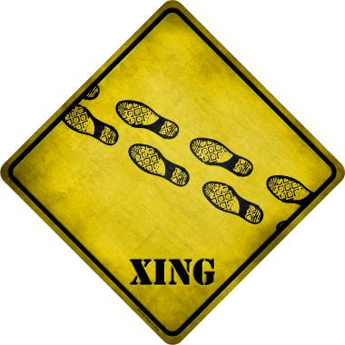 Foot s Xing Novelty Metal Crossing Sign CX-196