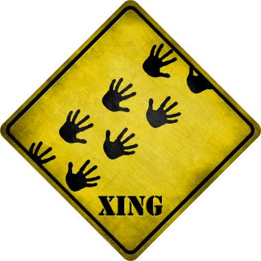 Hand s Xing Novelty Metal Crossing Sign CX-197