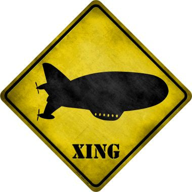 Modern Dirigible Xing Novelty Metal Crossing Sign CX-201