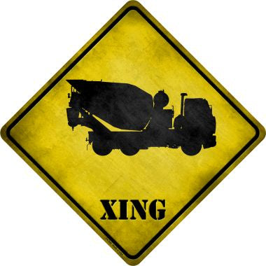 Cement Mixer Xing Novelty Metal Crossing Sign