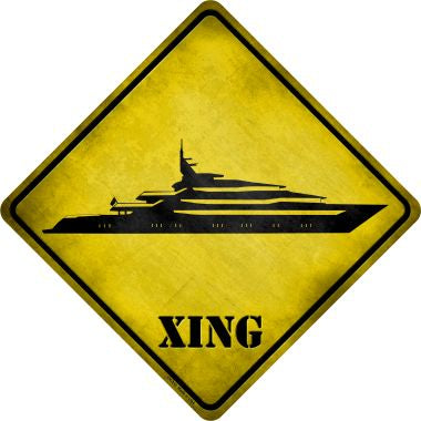 Yacht Xing Novelty Metal Crossing Sign CX-213