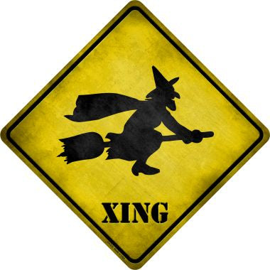 Simple Witch Xing Novelty Metal Crossing Sign