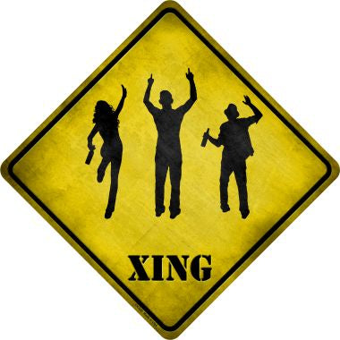 Party People Xing Novelty Metal Crossing Sign CX-220