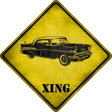 Classic '57 Chevy Xing Novelty Metal Crossing Sign CX-228