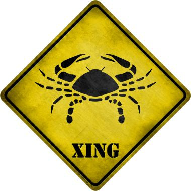 Cancer Zodiac Animal Xing Novelty Metal Crossing Sign