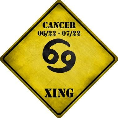 Cancer Zodiac Symbol Xing Novelty Metal Crossing Sign