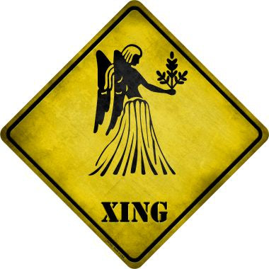 Virgo Zodiac Animal Xing Novelty Metal Crossing Sign