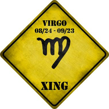 Virgo Zodiac Symbol Xing Novelty Metal Crossing Sign
