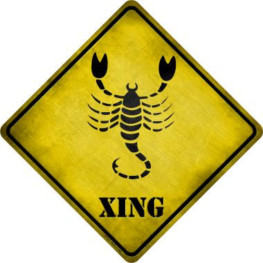 Scorpio Zodiac Animal Xing Novelty Metal Crossing Sign