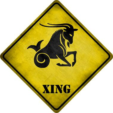Capricorn Zodiac Animal Xing Novelty Metal Crossing Sign