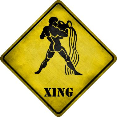 Aquarius Zodiac Animal Xing Novelty Metal Crossing Sign