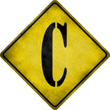 Letter C Xing Novelty Metal Crossing Sign CX-268