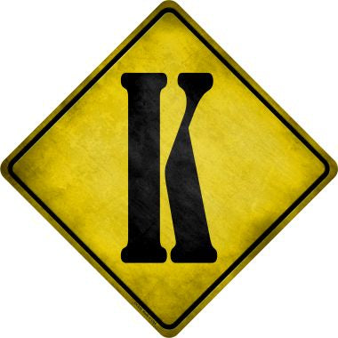 Letter K Xing Novelty Metal Crossing Sign CX-276