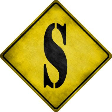 Letter S Xing Novelty Metal Crossing Sign CX-284