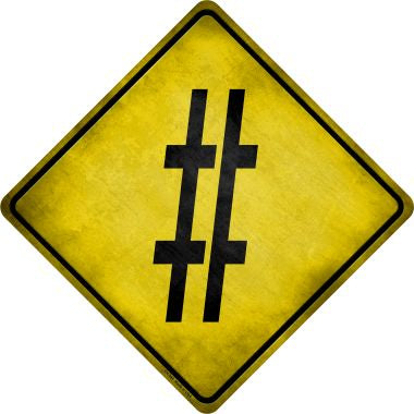 Hashtag Number Symbol Xing Novelty Metal Crossing Sign CX-294