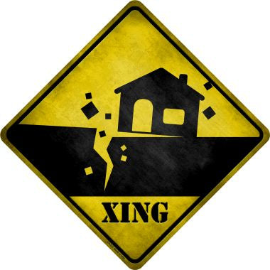 Earthquake Xing Novelty Crossing Sign CX-315