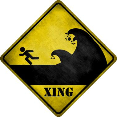 Tsunami Xing Novelty Crossing Sign CX-316