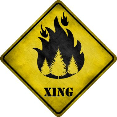 Forest Fire Xing Novelty Crossing Sign CX-318