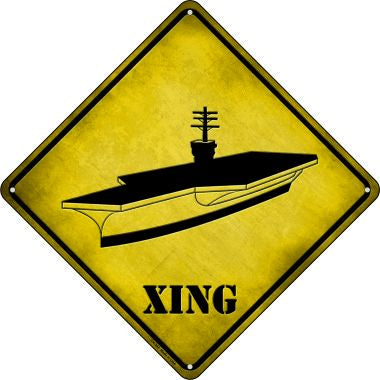 Aircraft Carrier Xing Novelty Metal Crossing Sign CX-362