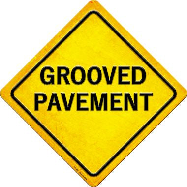 Grooved Pavement Novelty Metal Crossing Sign CX-385