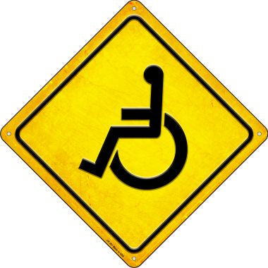 Handicap Novelty Metal Crossing Sign CX-391