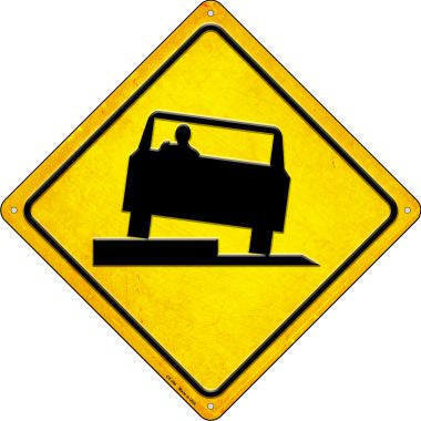 Uneven Pavement Novelty Metal Crossing Sign CX-396