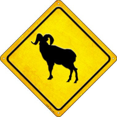 Sheep/Mtn. Goat Novelty Metal Crossing Sign CX-399