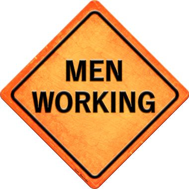 Men Working Novelty Metal Crossing Sign CX-411