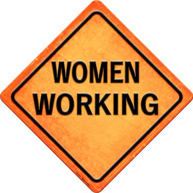 Women Working Novelty Metal Crossing Sign CX-412