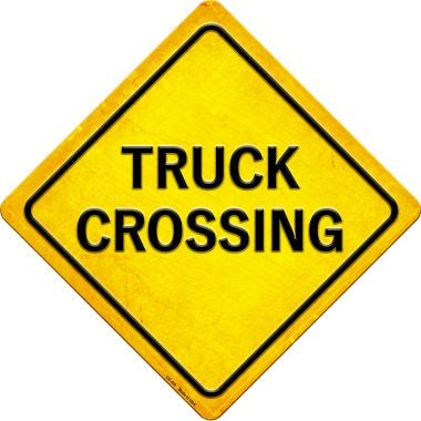 Truck Crossing Novelty Metal Crossing Sign
