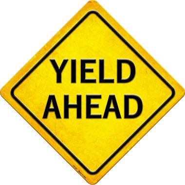 Yield Ahead Novelty Metal Crossing Sign CX-431