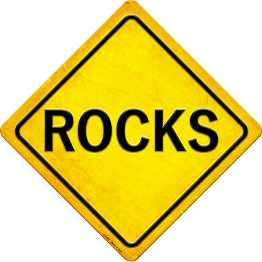 Rocks Novelty Metal Crossing Sign CX-436