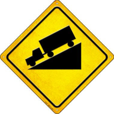 Steep Grade Novelty Metal Crossing Sign CX-441